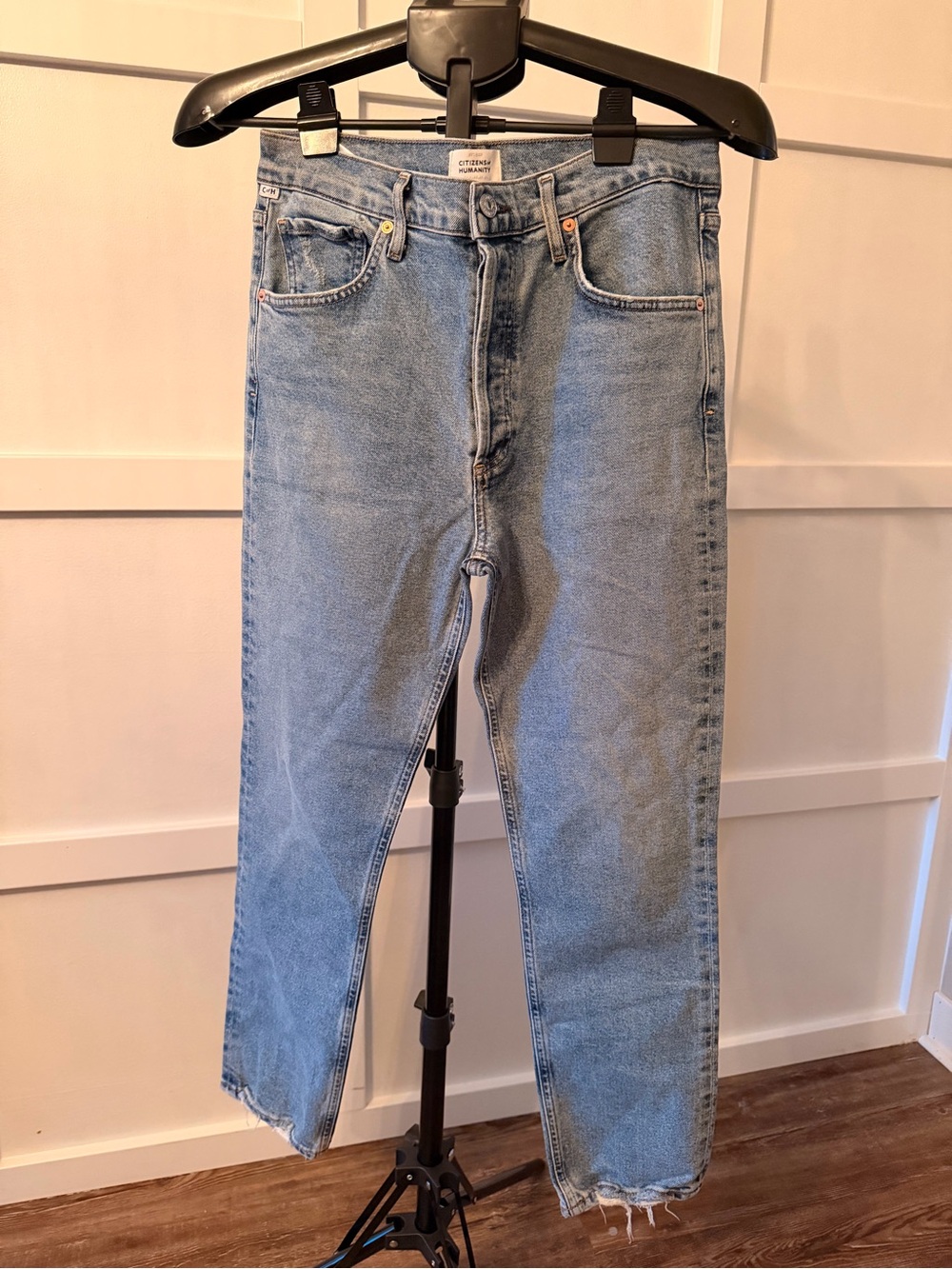 Citizens of Humanity Jolene High Rise Jeans Size 28 Raw Hem